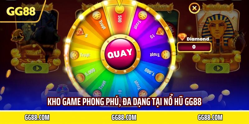 Kho game phong phú, đa dạng tại nổ hũ GG88